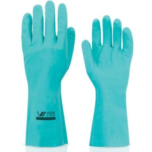 LUVA NITRILICA VERDE LONGA MED C/FORRO C/01 C/12