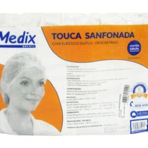 TOUCA PLISSADA C/ELAST BRANCA C/100 C/5000