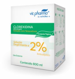 CLOREXIDINA 2% DEGERMANTE 0800ML C/06 REFIL