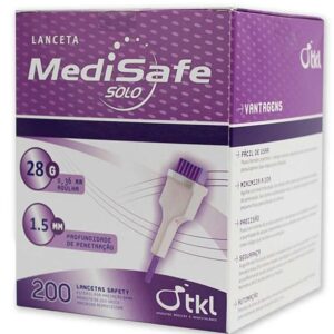 LANCETA SEGURANÇA 28G (1,5MM) C/200