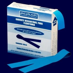GARROTE DESCARTAVEL AZUL 36CM C/25