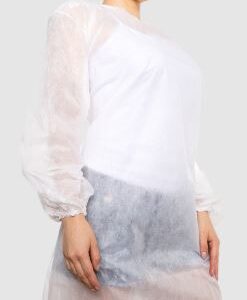 AVENTAL DESC. MANGA LONGA 50G PUN ELAS BRANCO C/10