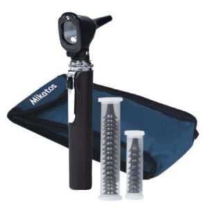 OTOSCOPIO MINI PRETO C/ 14 ESPECULOS