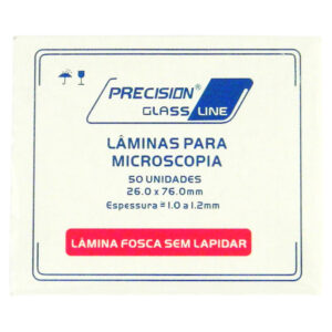 LAMINA P/MICROSCOPIA FOSCA NAO LAPIDADA C/50