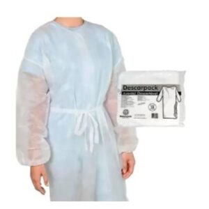 AVENTAL DESC. MANGA LONGA 16G BRANCO C/10 C/700