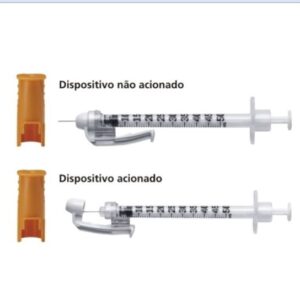 SERINGA DESC. C/AG 0,5 ML(8X0,3) SEGURANCA C/100