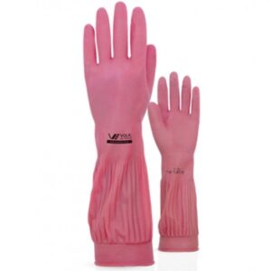 LUVA RANHURADA LATEX ROSA PEQUENO C/01 PR C/10 PR