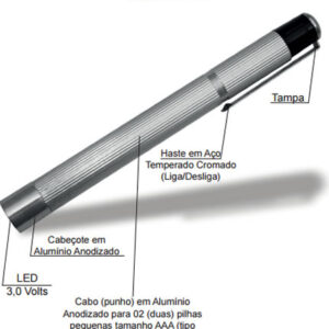 LANTERNA CLINICA LED PRATA