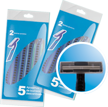 APARELHO BARBEAR C/02LAMINAS C/100 (AZUL/SIMPLES)