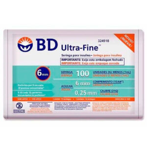 SERINGA DESC. C/AG 01 ML ULTFIN 6MM C/100