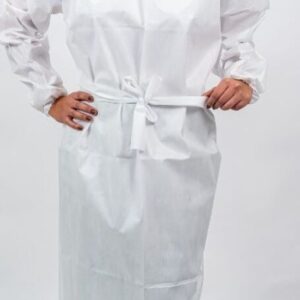 AVENTAL DESC. MANGA LONGA 30G IMPERM TRIL BRA C/10